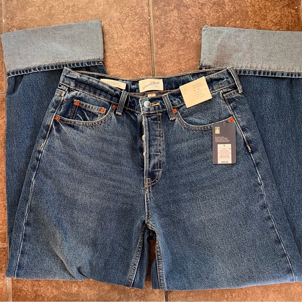 Mid-Rise 90s Baggy Jeans- NWT